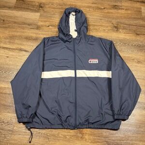 Vintage Walt Disney World Jacket Men's XXL WDW Stripe Hooded Windbreaker